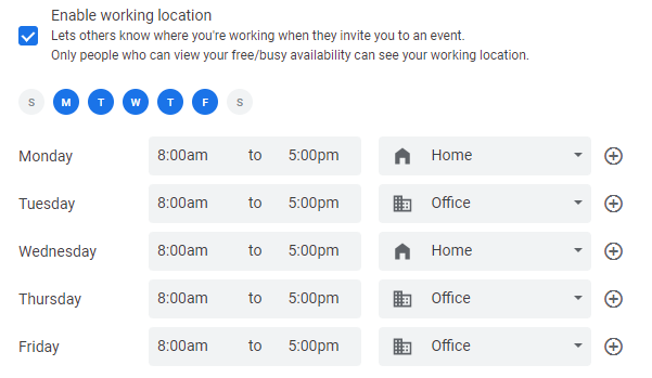 Share Where You Are Working from In Google Calendar UNLV Information