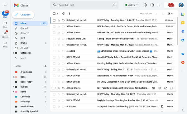 Gmail integrated view screenshot