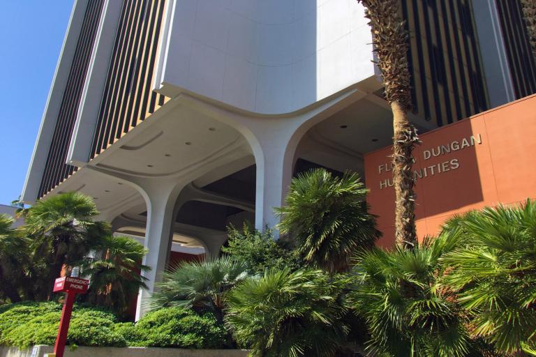 Exterior shot of Flora Dungan Hall
