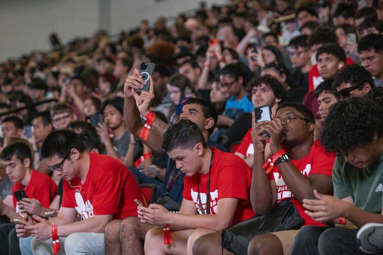 New students attend a Rebel Ready Week Keynote presentation.